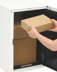 宅配ボックス 据置タイプ 工事不要 Na Box+ Lサイズ アルミカラー 幅木つき 前入れ前出し ポストなし