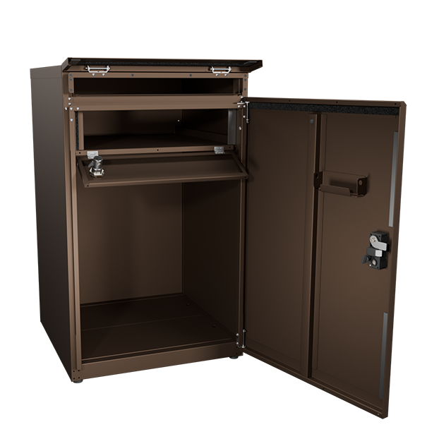SDS　戸建て用宅配ボックス　宅配KEEPER　tsumiki　＋ポスト　ラージタイプ（マットグレー/ウォルナットブラウン/マットホワイト）