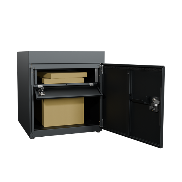 SDS　戸建て用宅配ボックス　宅配KEEPER　tsumiki　＋ポスト　セミラージタイプ（マットグレー/ウォルナットブラウン/マットホワイト）