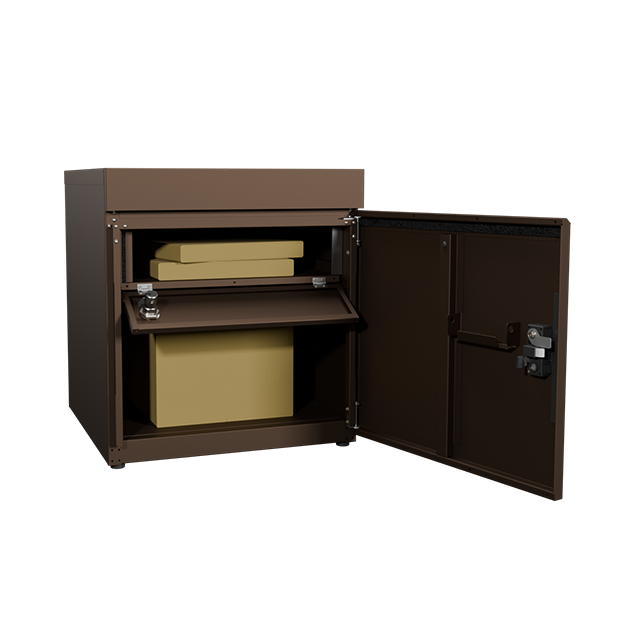 SDS　戸建て用宅配ボックス　宅配KEEPER　tsumiki　＋ポスト　セミラージタイプ（マットグレー/ウォルナットブラウン/マットホワイト）